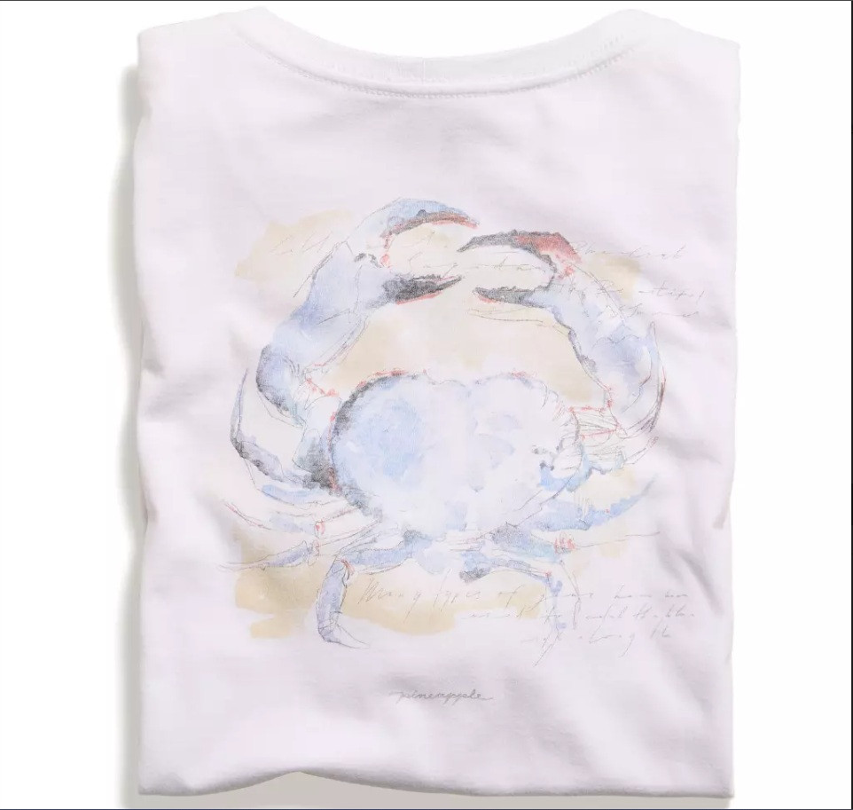 Camiseta Aquarela Blue Crab